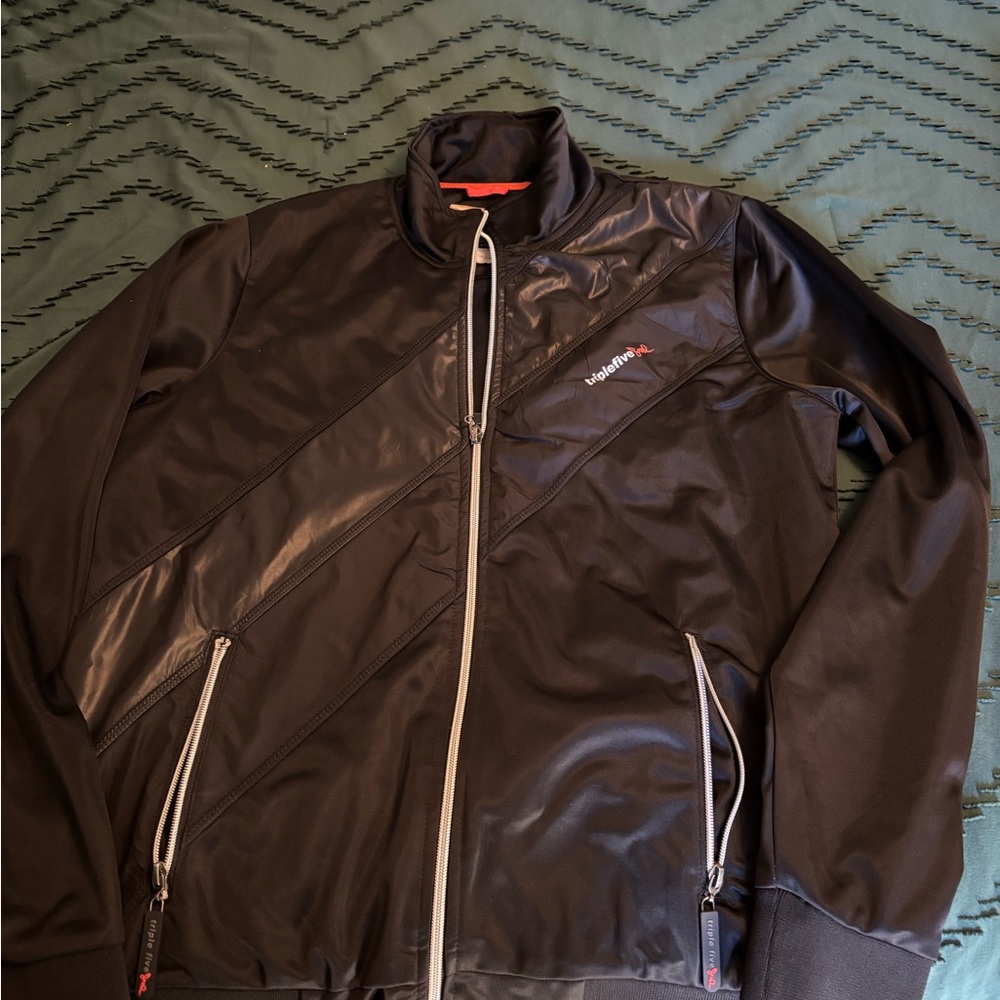 Triple Five Soul Black Windbreaker Jacket